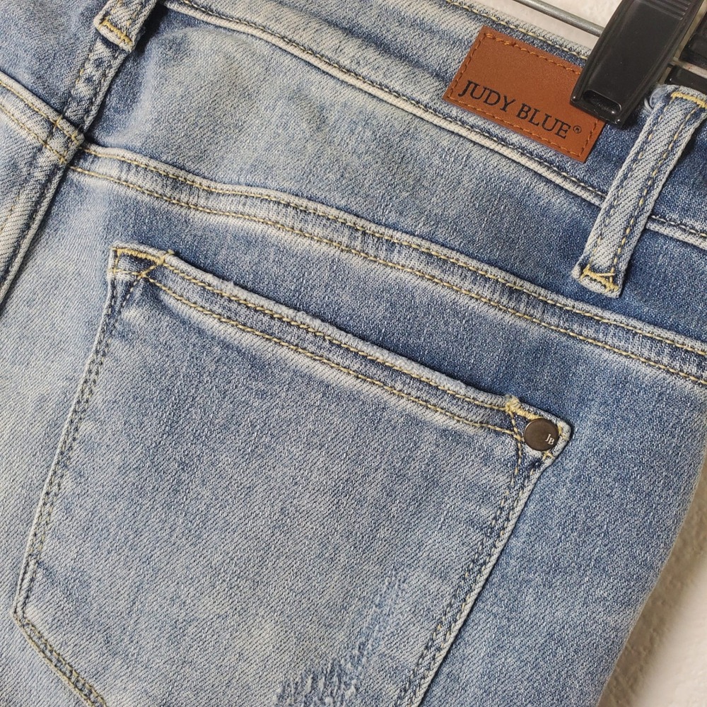 Judy Blue Boot Cut Jeans Stretch Denim Light Wash JB82337LT Womens Size 9/29 - Picture 4 of 14
